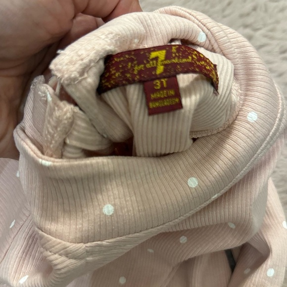 7 For All Mankind Pink and White Long Sleeve Tee - Picture 5 of 5